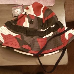 Red camo bucket hat. Brand new.